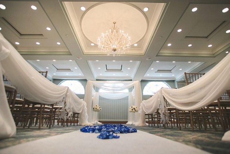 Ceremony aisle at The Waterside Inn